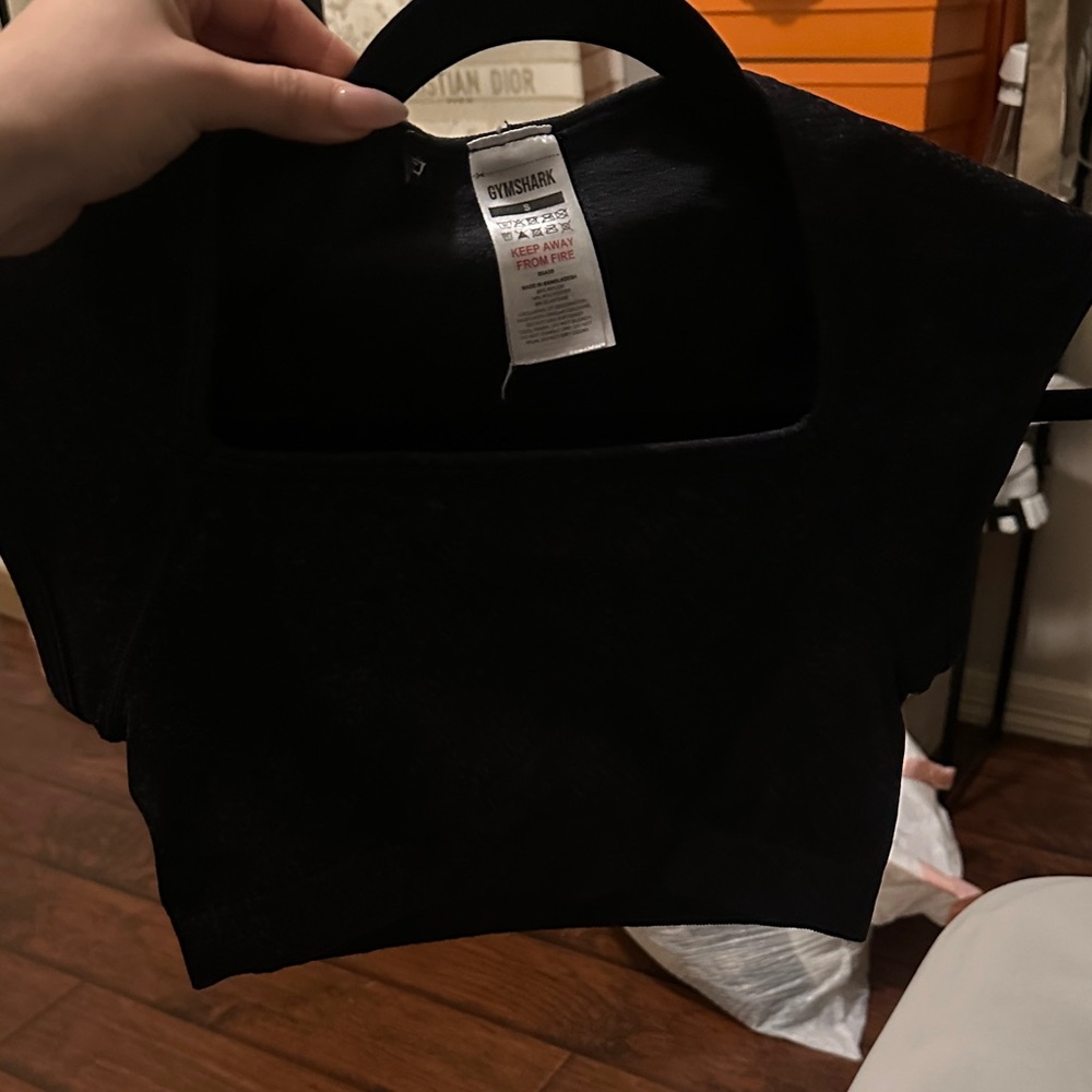 Gymshark Black crop bra Top